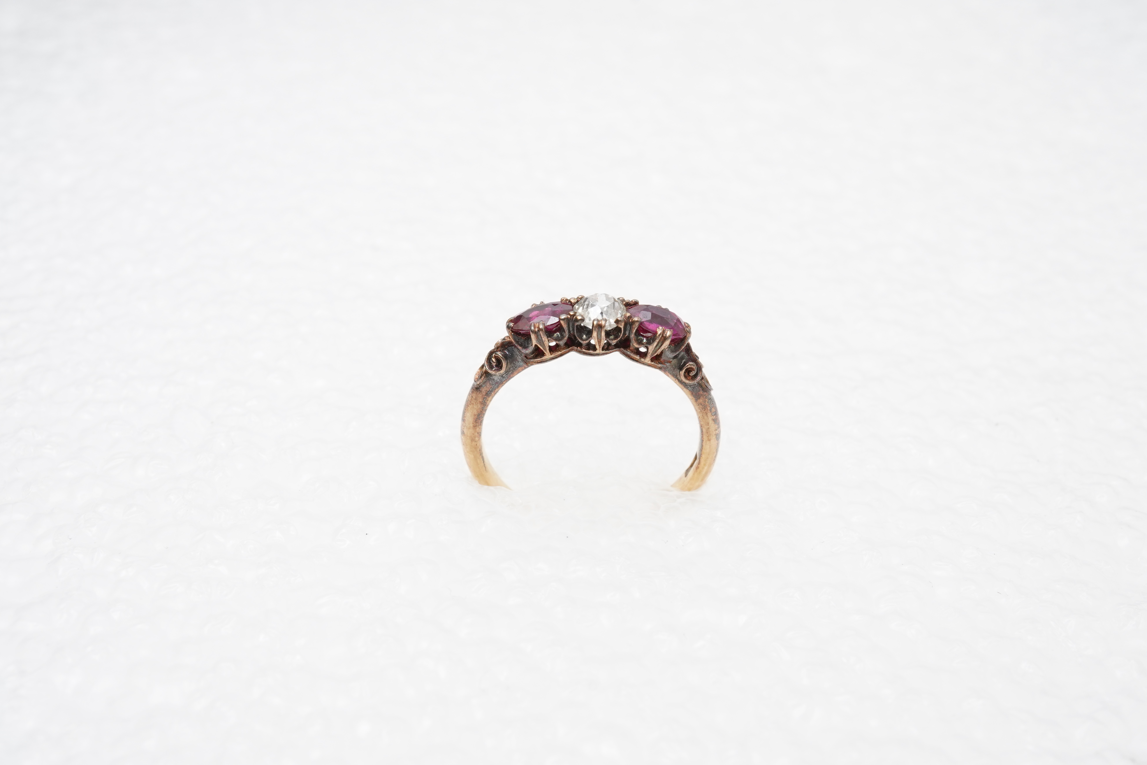 A ruby and diamond ring, late 19th century